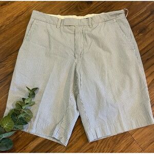 Polo Ralph Lauren Shorts Men's 36 Blue White Seersucker Stretch Classic Fit